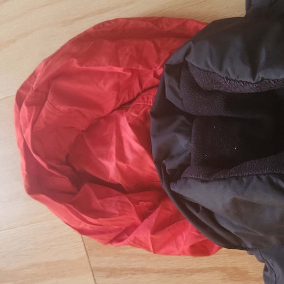 Old Navy Puffer jacket Orange Black long sleeves Large - Picture 14 of 17